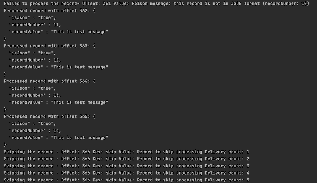 KafkaShareConsumer API example